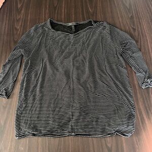 BCBGMaxAzria Black and White Striped Top